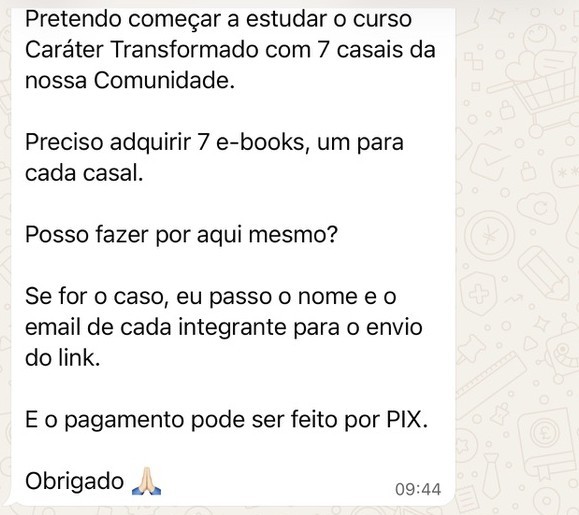 Depoimento real sobre estudo com sete casais